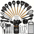Heat Resistant Food-Grade Silicone Spatula Spoon Kitchen Utensil Set for Non-Stick Pans
