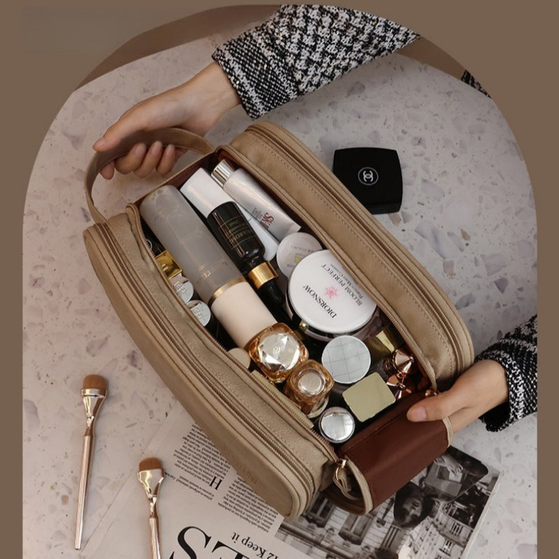 Large Capacity Handheld Travel Cosmetic Bag Multi-Functional Storage Organizer