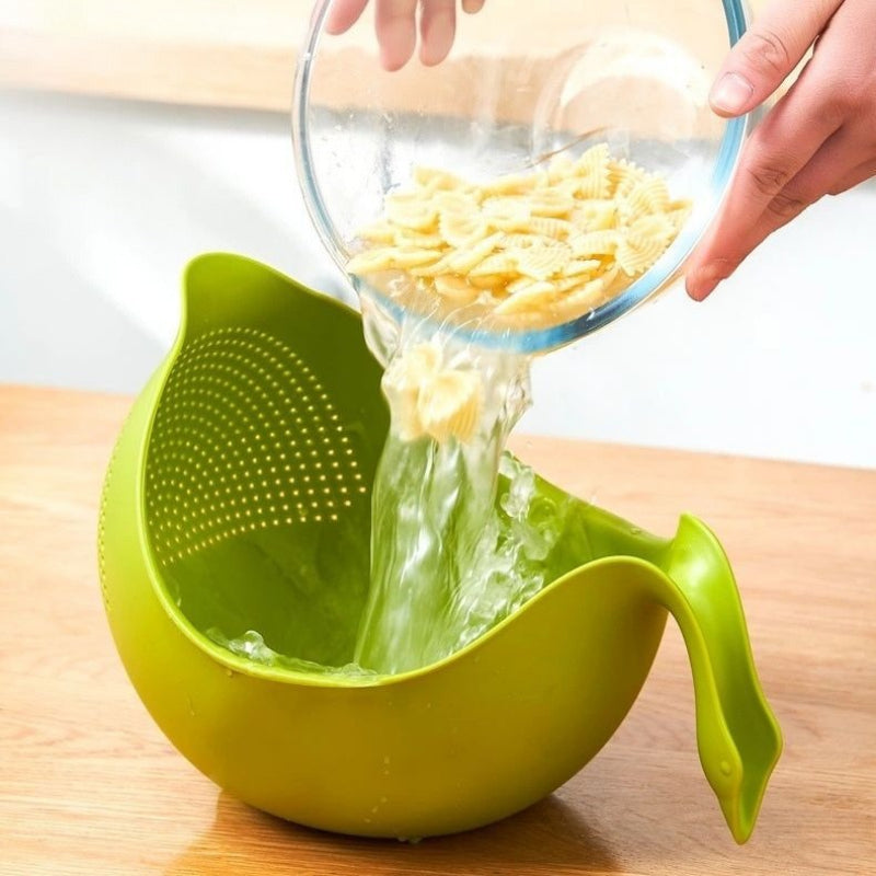Thickened Multifunctional Rice Washing Drain Basket for Fruits and Vegetables
