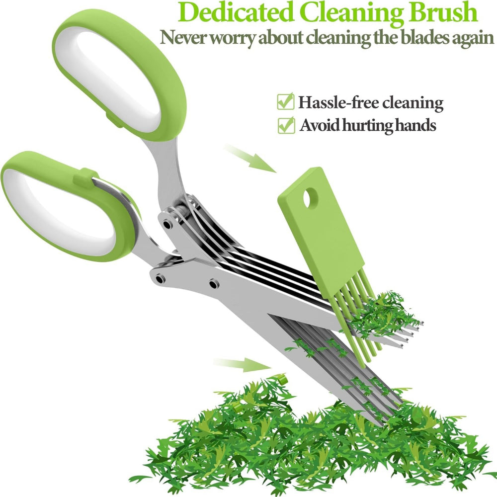 Stainless Steel Multi-Layer Kitchen Scissors for Chopping Chives