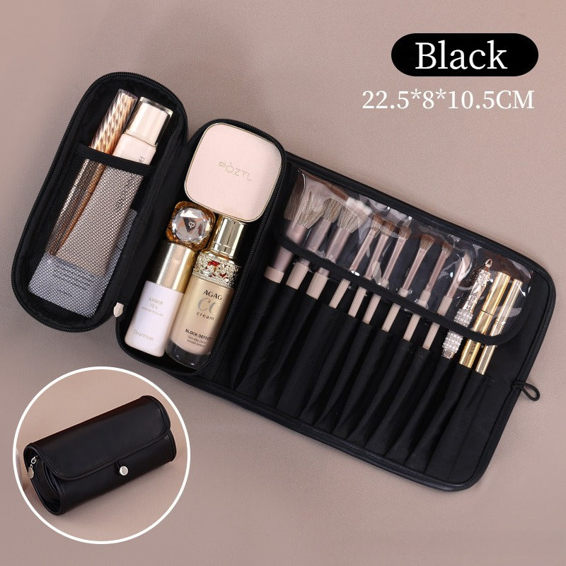 Portable Professional PU Foldable Multifunctional Makeup Brush Storage Bag