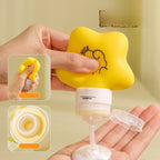 Silicone Press Leak-Proof Cartoon Portable Travel Dispenser Bottles
