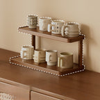 Tabletop Cup Holder Storage Shelf, Ideal for Coffee Nook and Buffet Cabinet