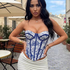 New Sexy Jacquard Boned Corset, Waist Shaping Inner Top