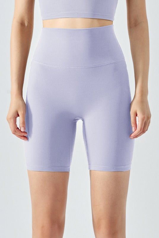 High-Waist One-Size Sports Shorts, Cool Feeling High-Elastic Seamless Yoga Pants