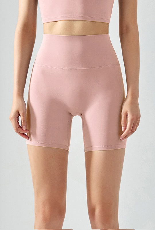 High-Waist One-Size Sports Shorts, Cool Feeling High-Elastic Seamless Yoga Pants