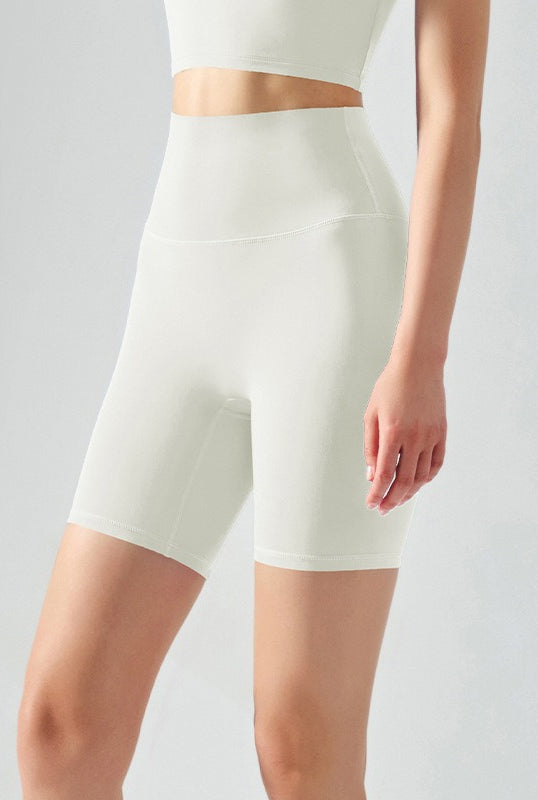 High-Waist One-Size Sports Shorts, Cool Feeling High-Elastic Seamless Yoga Pants