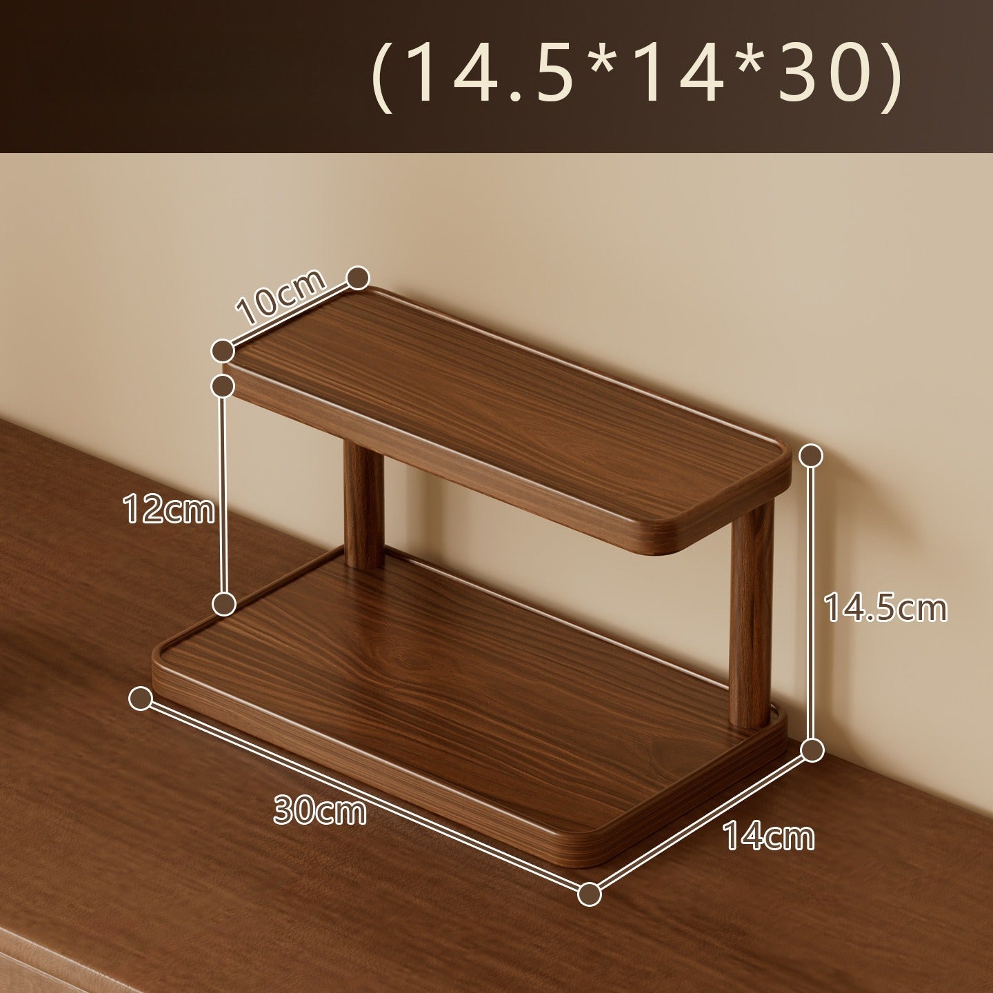 Tabletop Cup Holder Storage Shelf, Ideal for Coffee Nook and Buffet Cabinet
