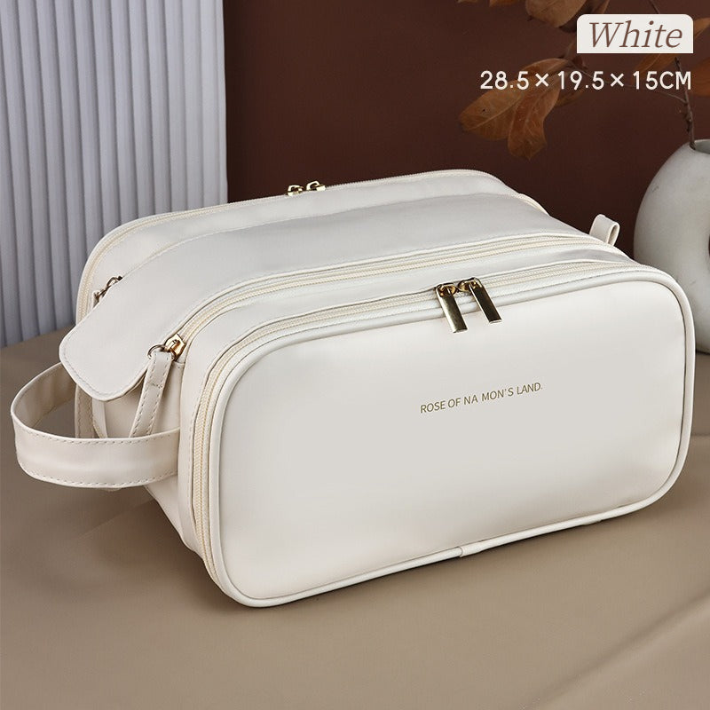 Large Capacity Handheld Travel Cosmetic Bag Multi-Functional Storage Organizer