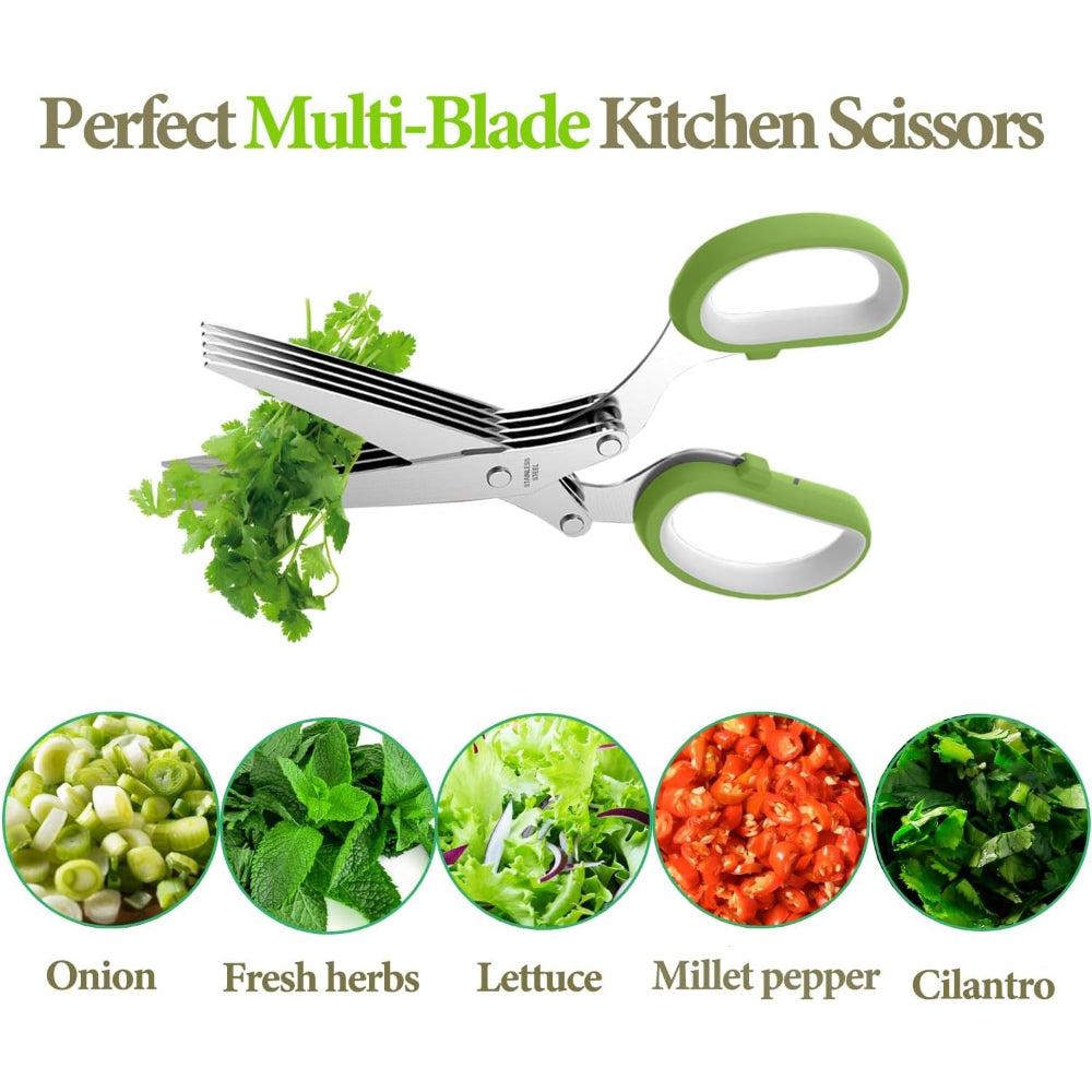 Stainless Steel Multi-Layer Kitchen Scissors for Chopping Chives