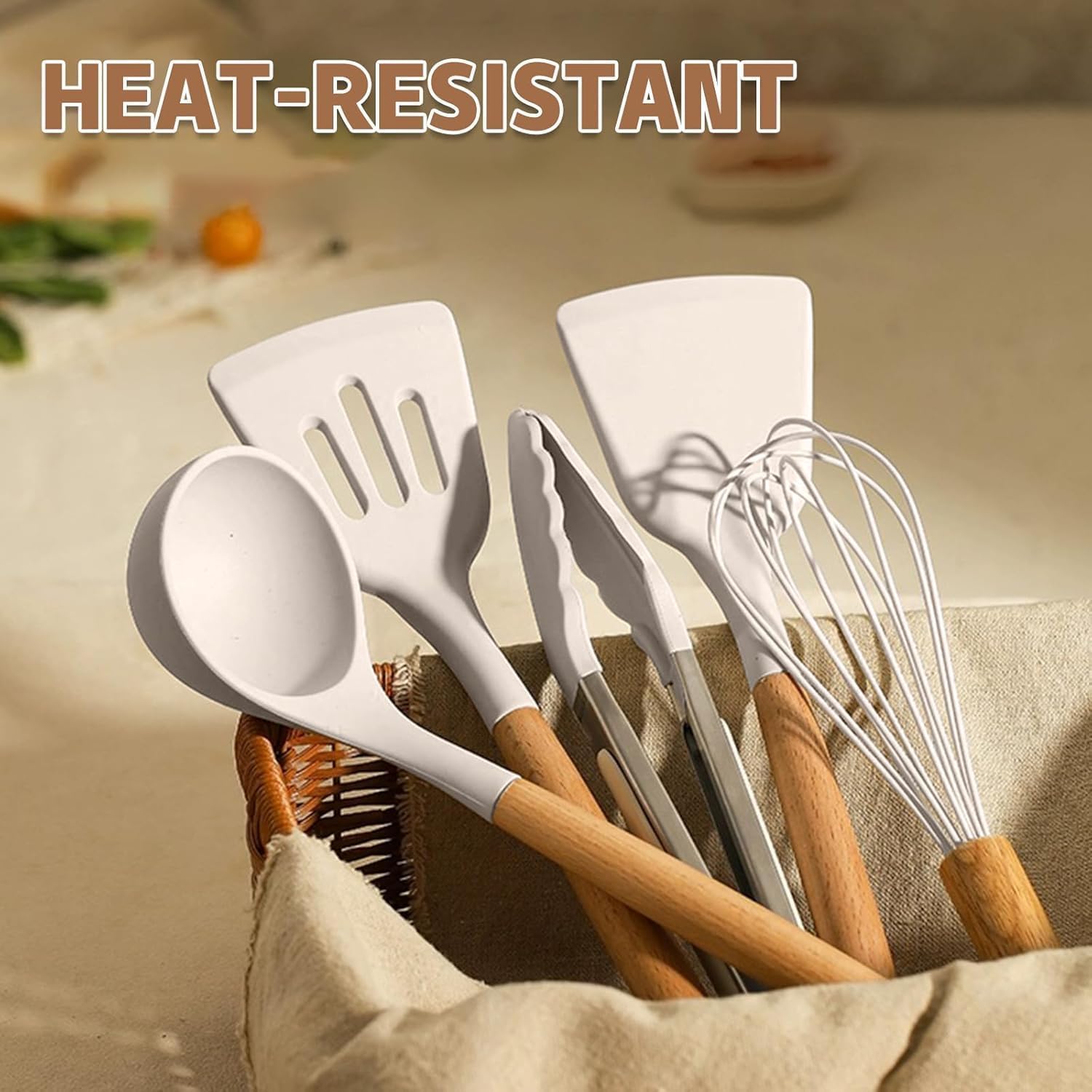Heat Resistant Food-Grade Silicone Spatula Spoon Kitchen Utensil Set for Non-Stick Pans