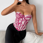 New Sexy Jacquard Boned Corset, Waist Shaping Inner Top