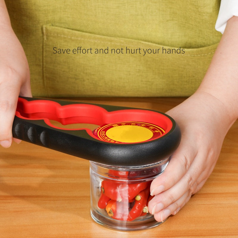5-in-1 Can Opener, Non-Slip Lid Gripper, Multi-Functional Bottle Opener