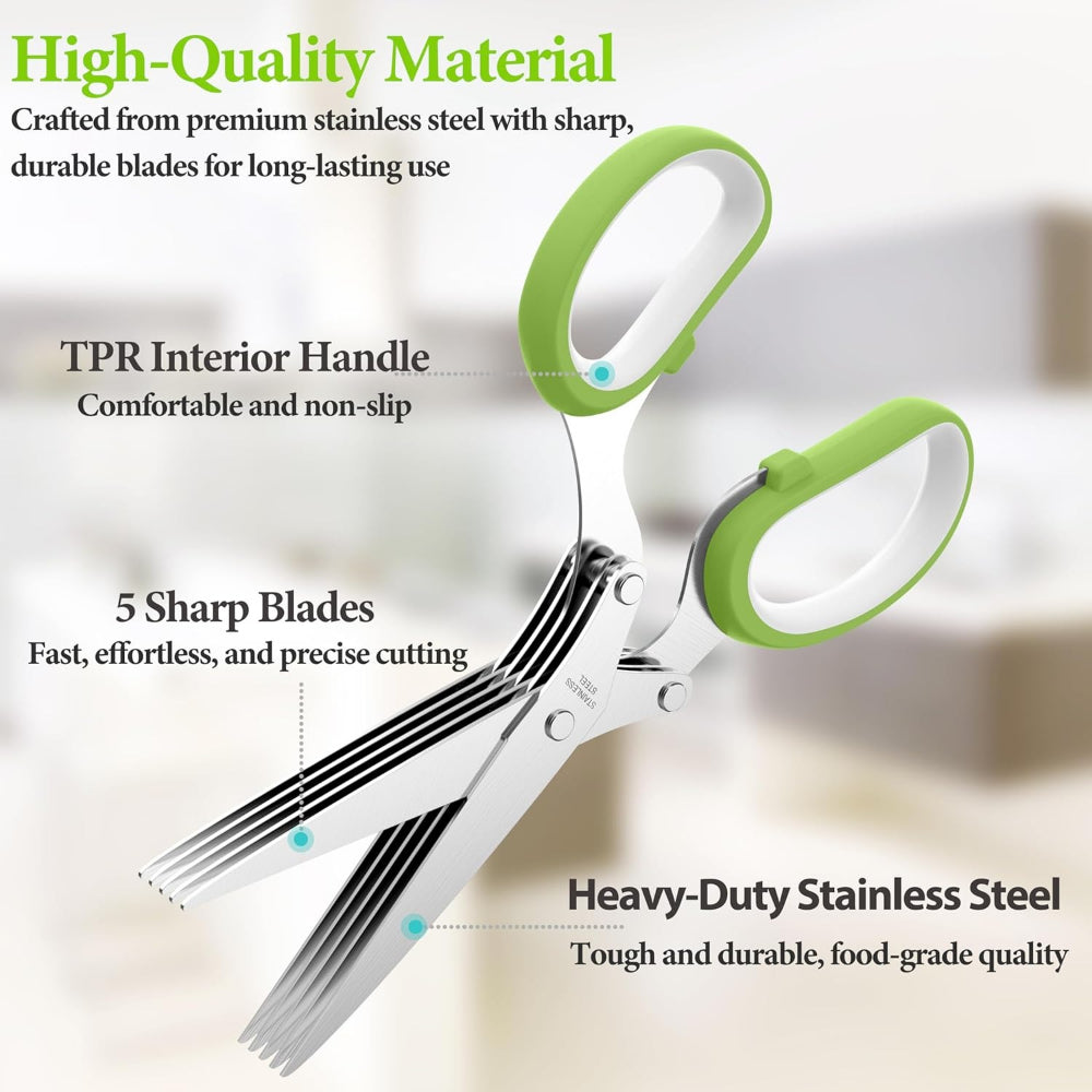 Stainless Steel Multi-Layer Kitchen Scissors for Chopping Chives