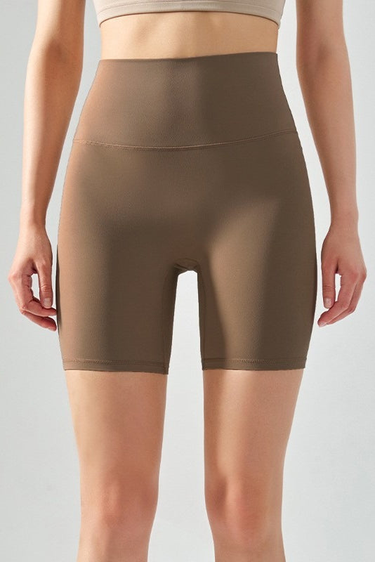 High-Waist One-Size Sports Shorts, Cool Feeling High-Elastic Seamless Yoga Pants