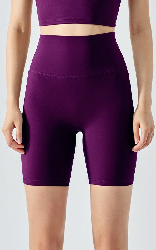 High-Waist One-Size Sports Shorts, Cool Feeling High-Elastic Seamless Yoga Pants