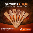 Carbonized Bamboo Spatula Set, Wood & Bamboo Cooking Spatulas