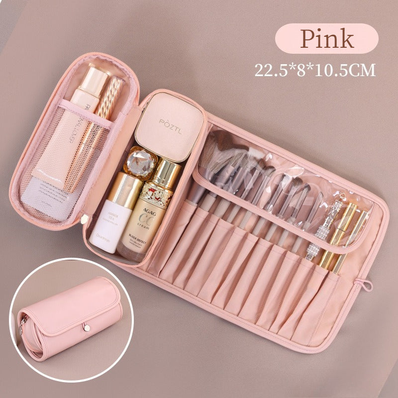Portable Professional PU Foldable Multifunctional Makeup Brush Storage Bag