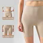 High-Waist One-Size Sports Shorts, Cool Feeling High-Elastic Seamless Yoga Pants