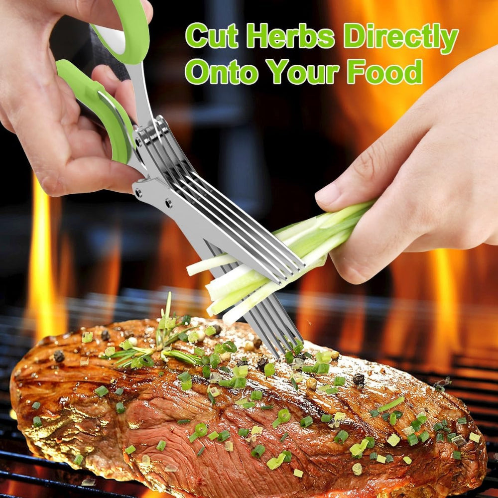 Stainless Steel Multi-Layer Kitchen Scissors for Chopping Chives