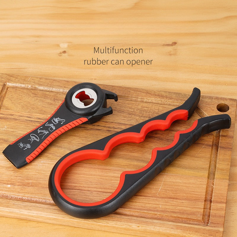 5-in-1 Can Opener, Non-Slip Lid Gripper, Multi-Functional Bottle Opener