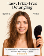 Electroplated Detangling Massage Hair Brush for Women, Anti-Static Cushion Hairbrush for Curly & Straight Hair, Magic Styling Comb