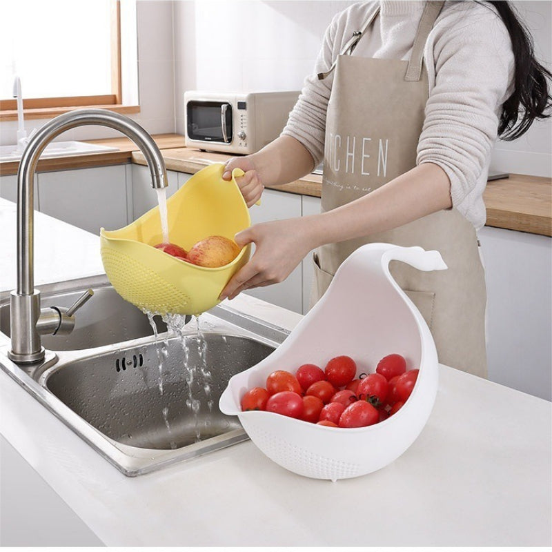 Thickened Multifunctional Rice Washing Drain Basket for Fruits and Vegetables