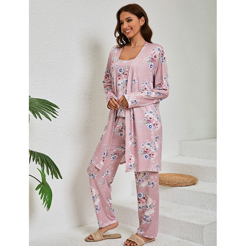 Knitted Cotton Pajama Set, Soft Breathable Home Loungewear