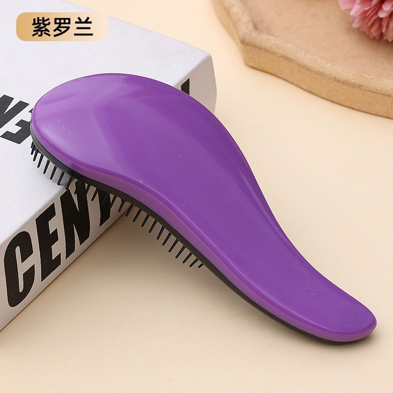 Electroplated Detangling Massage Hair Brush for Women, Anti-Static Cushion Hairbrush for Curly & Straight Hair, Magic Styling Comb
