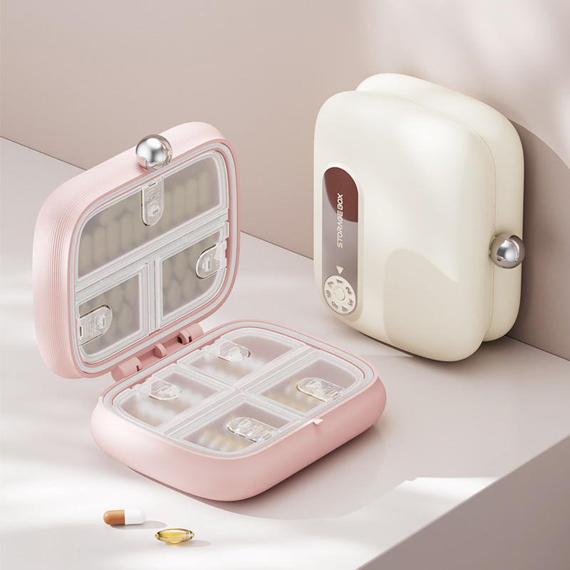 Portable Travel Pill Box for Vitamins & Supplements