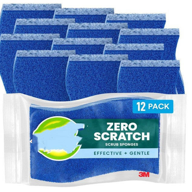 Scratch-Free Gentle Cleaning Kitchen Sponge, Safe for Non-Stick and Flat Pans