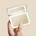 Handheld LED Makeup Mirror, Portable Illuminated Cosmetic Mirro