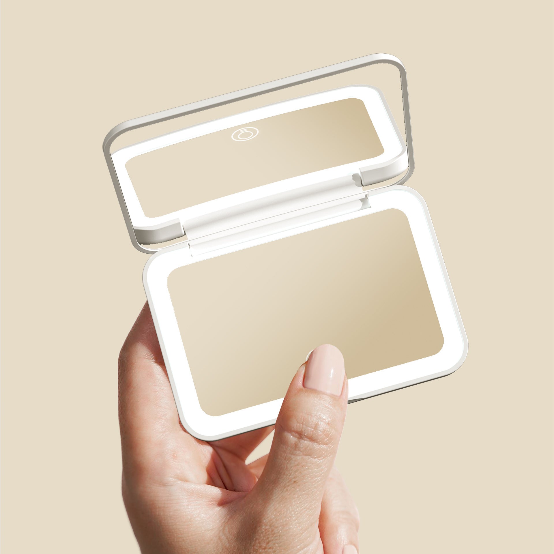 Handheld LED Makeup Mirror, Portable Illuminated Cosmetic Mirro