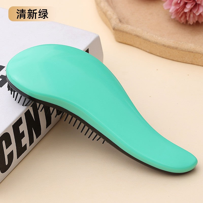 Electroplated Detangling Massage Hair Brush for Women, Anti-Static Cushion Hairbrush for Curly & Straight Hair, Magic Styling Comb