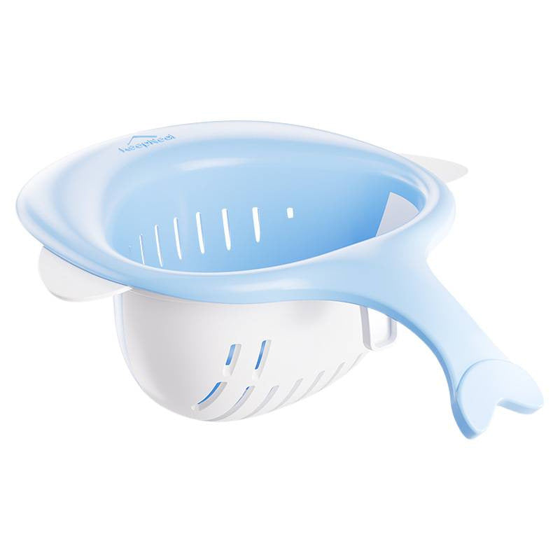 Cute Whale Drain Basket with Handle, Kitchen Food Scraps Strainer