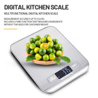 Waterproof Stainless Steel Food Scale, Wear-Resistant Base, One-Touch Tare for Healthy Diet