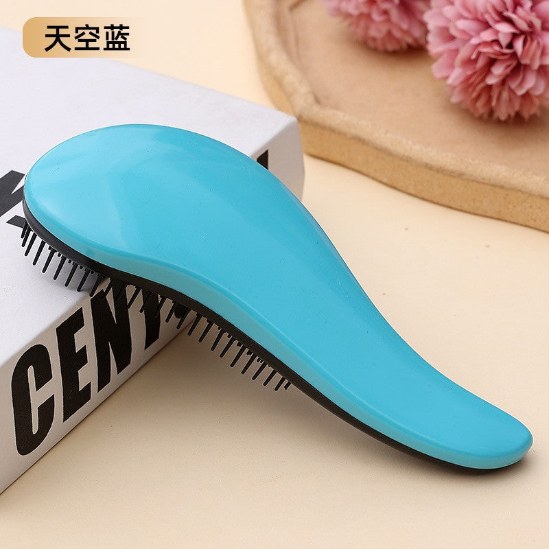 Electroplated Detangling Massage Hair Brush for Women, Anti-Static Cushion Hairbrush for Curly & Straight Hair, Magic Styling Comb