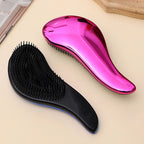 Electroplated Detangling Massage Hair Brush for Women, Anti-Static Cushion Hairbrush for Curly & Straight Hair, Magic Styling Comb