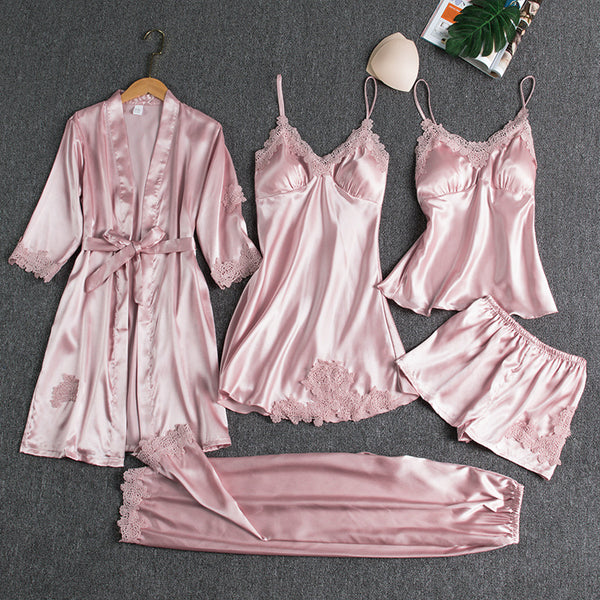 Thin Ice Silk Long Sleeve Bathrobe, Sexy Hot Loungewear for Home