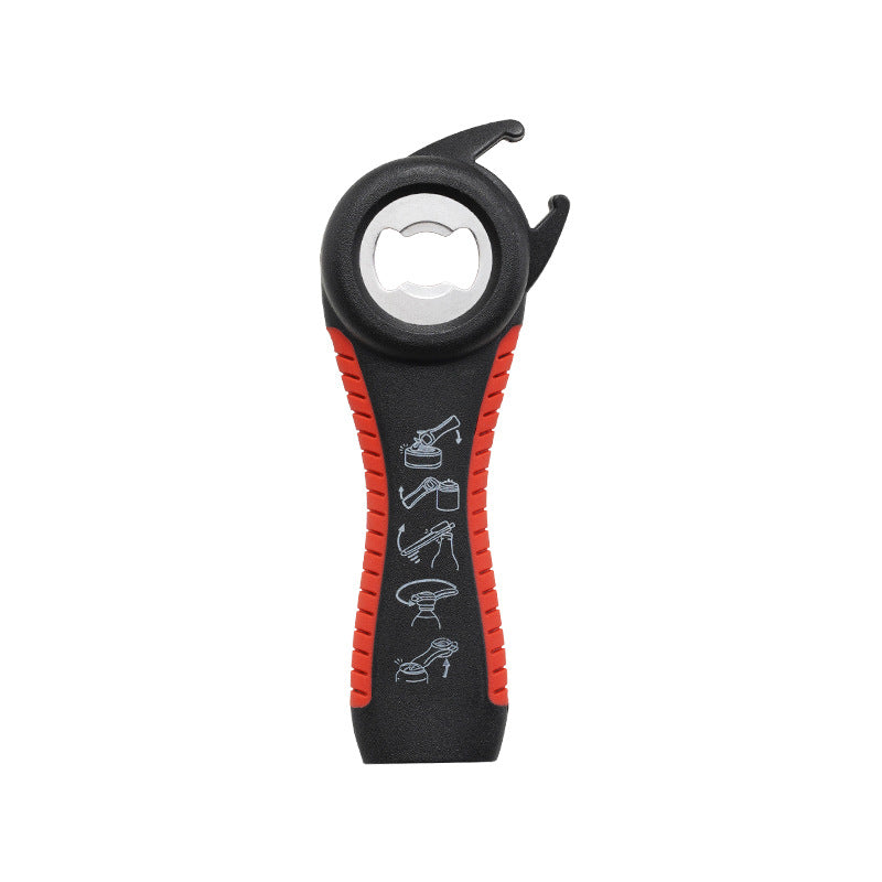 5-in-1 Can Opener, Non-Slip Lid Gripper, Multi-Functional Bottle Opener