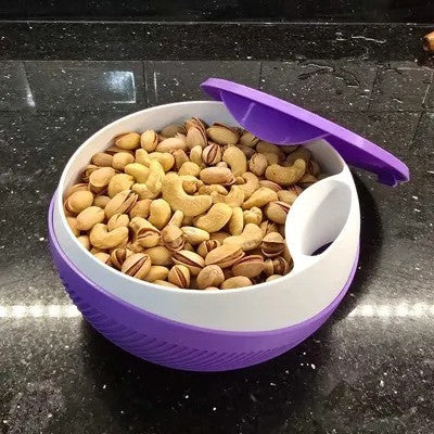 Double Layer Nut Bowl with Shell Holder, Living Room Essential