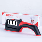 4-in-1 Kitchen Knife Accessories: 3-Stage Knife Sharpener Helps Repair, Restore, Polish Blades