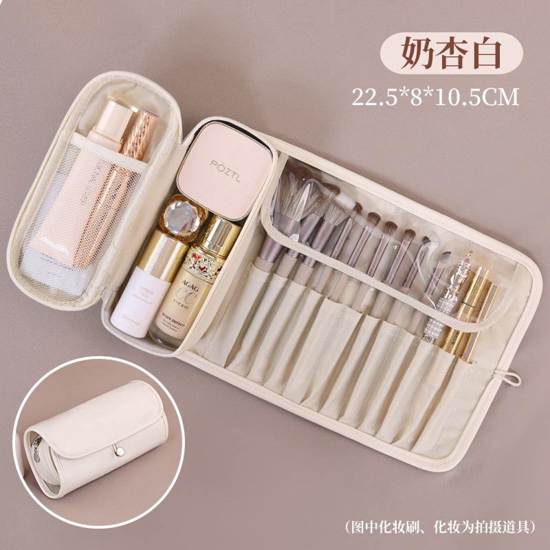 Portable Professional PU Foldable Multifunctional Makeup Brush Storage Bag