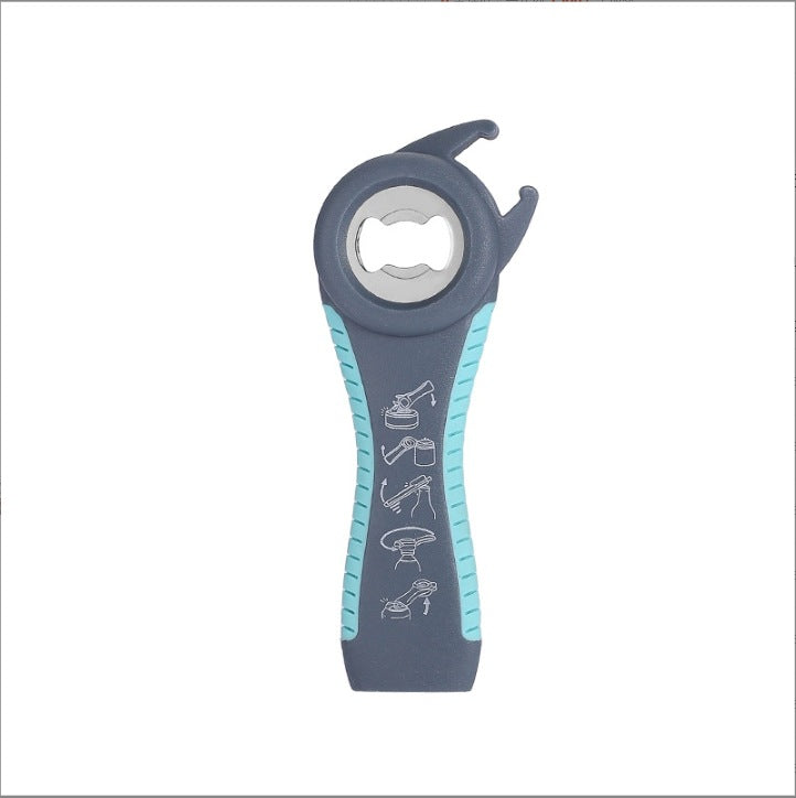 5-in-1 Can Opener, Non-Slip Lid Gripper, Multi-Functional Bottle Opener