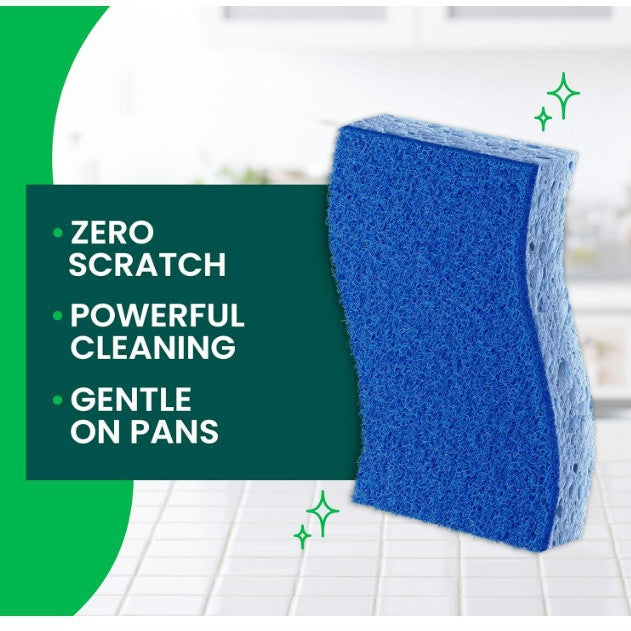 Scratch-Free Gentle Cleaning Kitchen Sponge, Safe for Non-Stick and Flat Pans