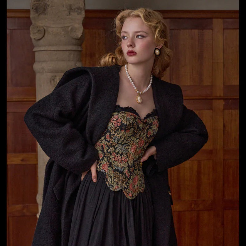 New Jacquard Boned Corset, No Trim Design, Bust Lift & Waist Cinching