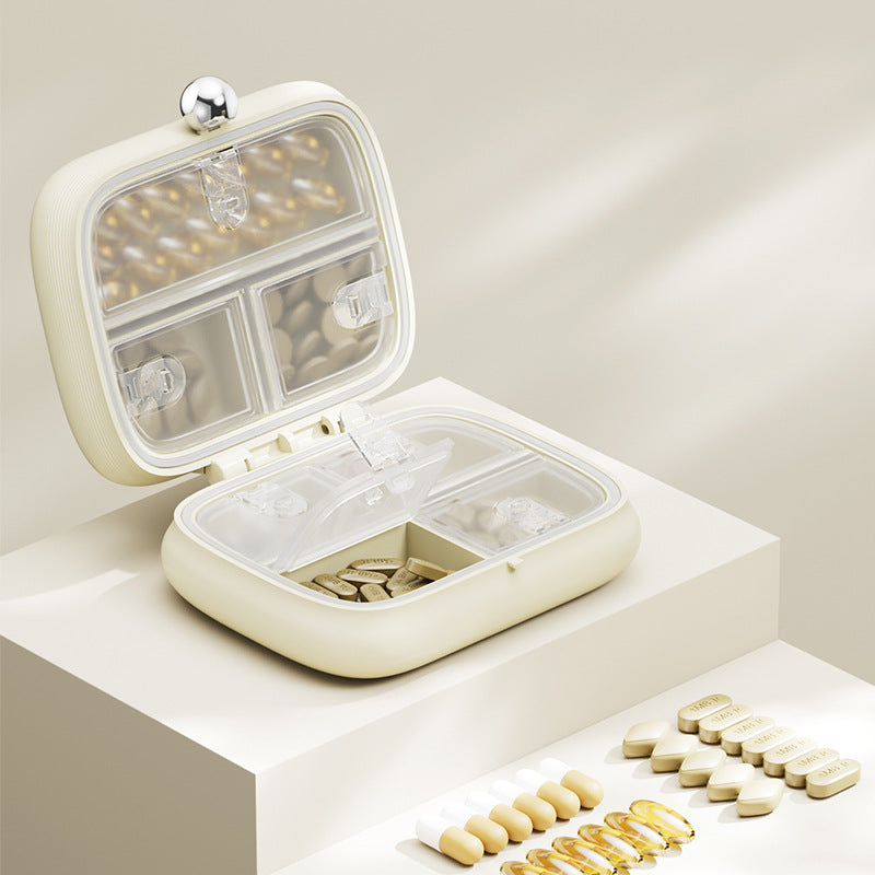 Portable Travel Pill Box for Vitamins & Supplements