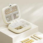 Portable Travel Pill Box for Vitamins & Supplements