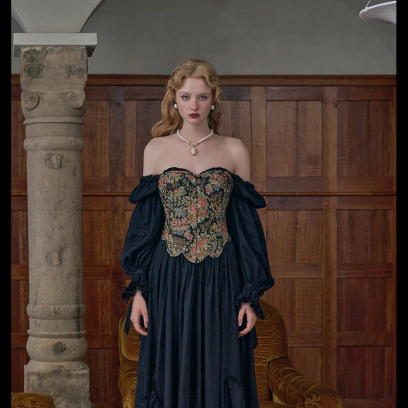 New Jacquard Boned Corset, No Trim Design, Bust Lift & Waist Cinching