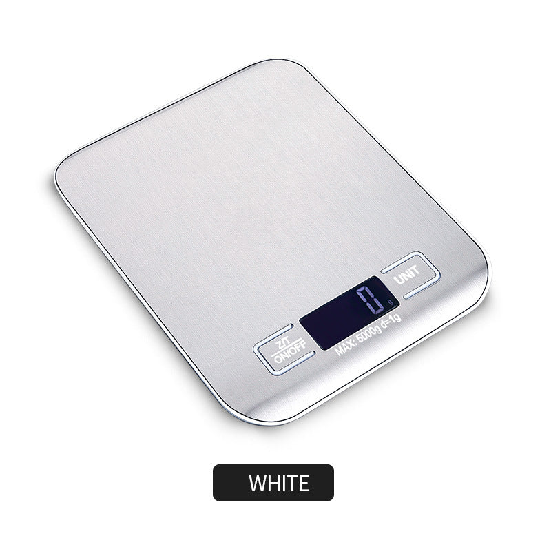 Waterproof Stainless Steel Food Scale, Wear-Resistant Base, One-Touch Tare for Healthy Diet